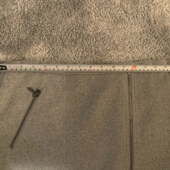 J. Crew Grey Wool Zipper Detail Pencil Skirt - Picture 9 of 9